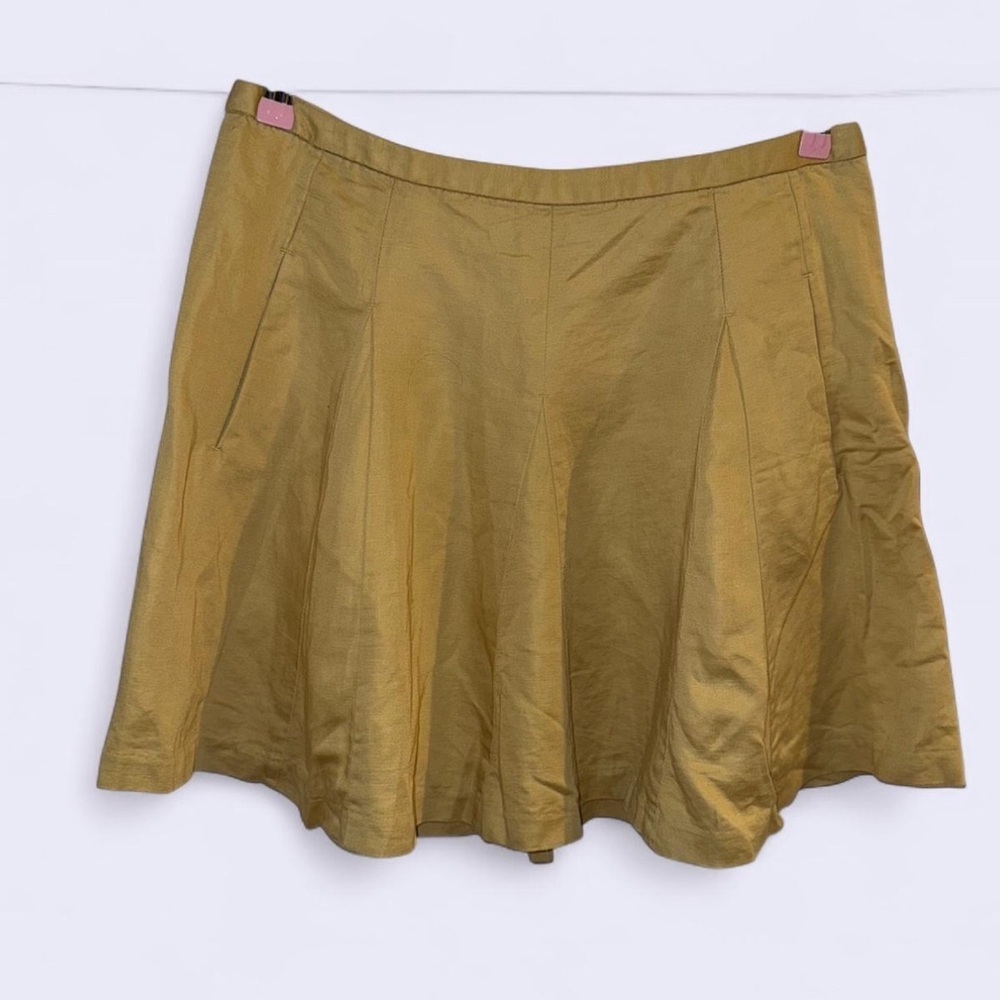 J.Crew Khaki Pleated Mini Skirt Size M